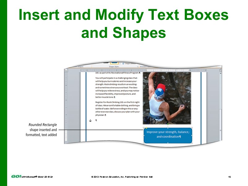 Insert and Modify Text Boxes and Shapes